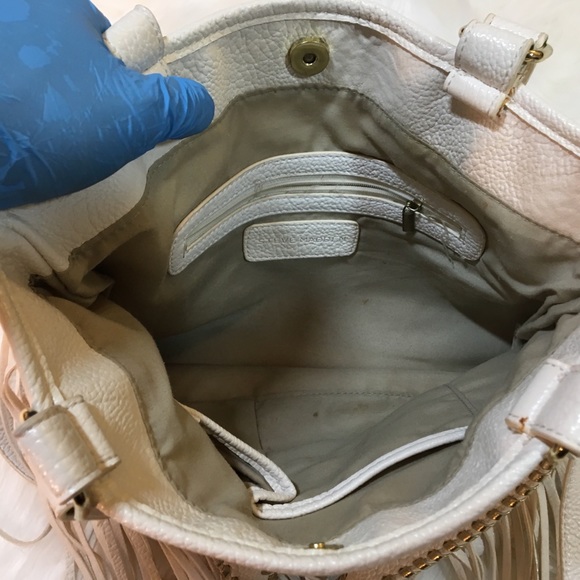 Steven Madden White Leather Fringe Shoulder bag - Picture 6 of 6